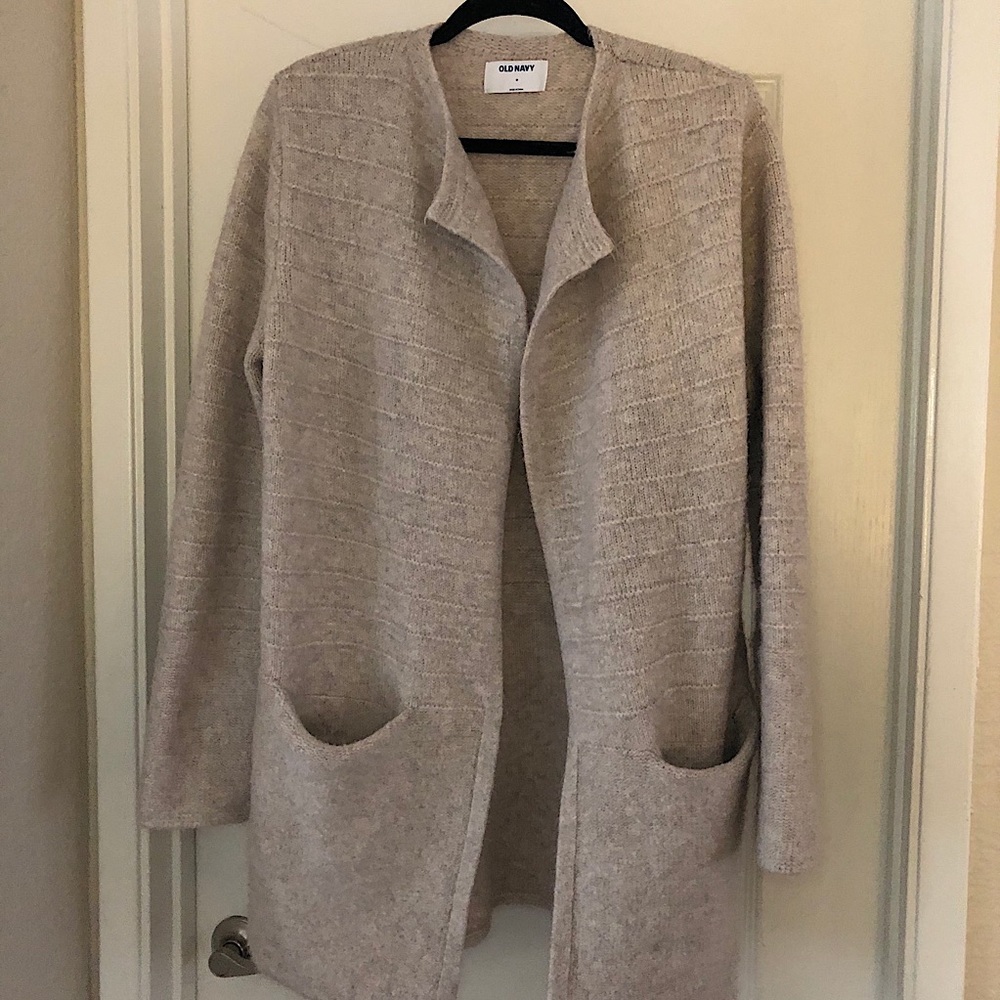 Tan Long Warm Cardigan